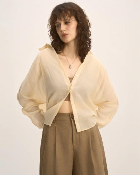 Airy Shirt in Light Yellow